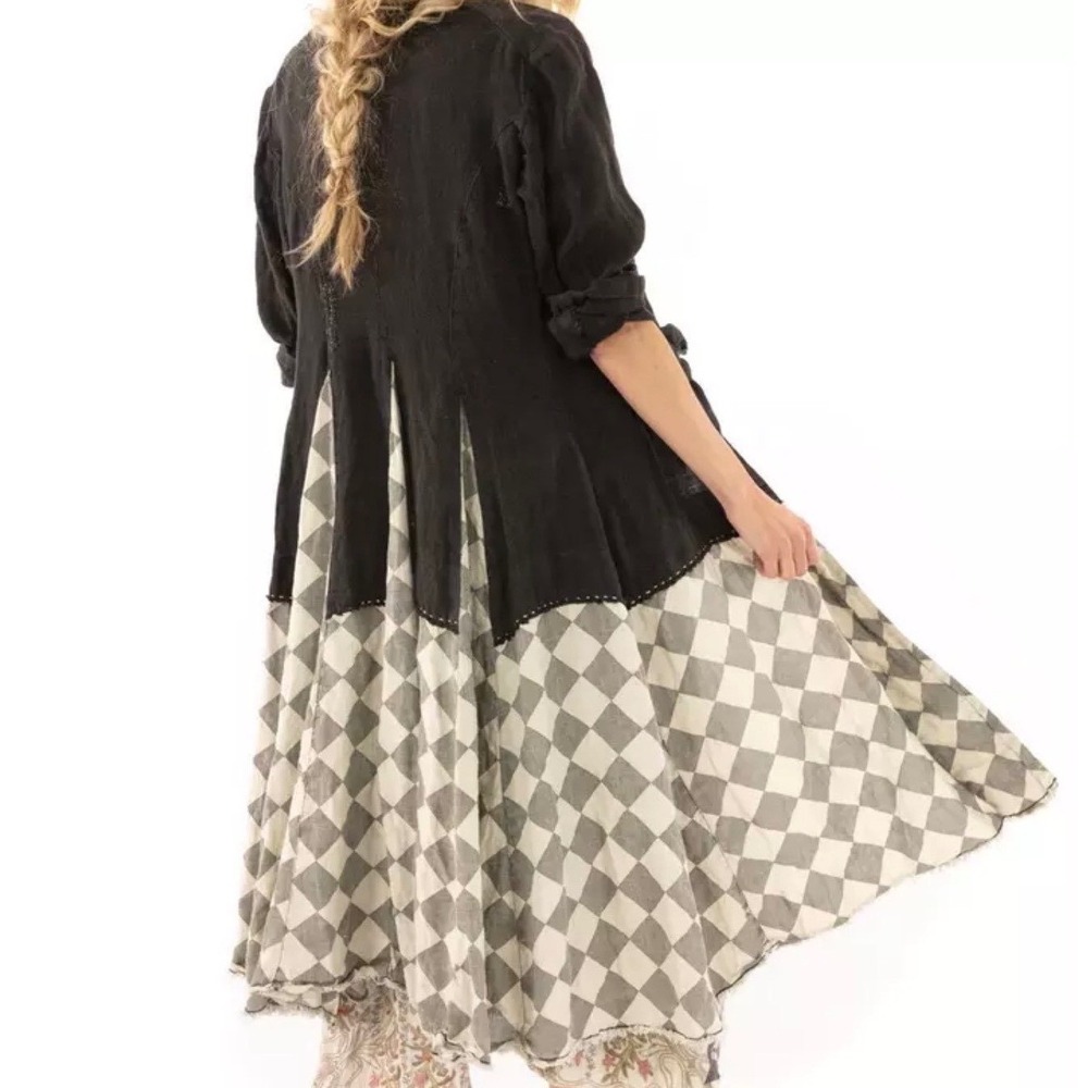 Magnolia Pearl SALE Long Tristan Jacket Overcoat w/ Checkered Skirt NWOT DIY